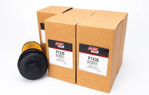 Baldwin P7436 عنصر فلتر التشحيم/الزيت ذو التدفق الكامل مع غطاء - 3.25 بوصة OD × 7.69 بوصة الطول، 9.8 ميكرومتر اسمي / 27 ميكرومتر مطلق - يستبدل WIX 57312، Donaldson P550528، Fleetguard LF16166 (عبوة من 6) in Saudi Arabia
