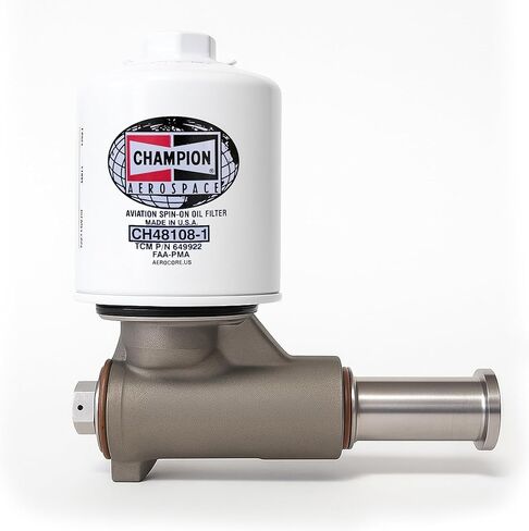 Champion CH48108-1 Aviation Oil Filter – FAA8130-3 Full Traceability Aerocore, Spin-On, High‑Efficiency Pleat, Easy Install Silicone Gasket, FAA‑Approved, OEM Fit for Lycoming & Continental, AIRPLANE in Saudi Arabia