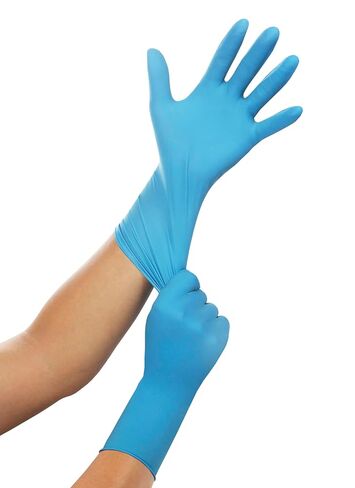 Microflex SG-375-L Safegrip Exam Gloves, PF Latex, Textured, Extended Cuff, Blue, Large, 50 per Box; 10 Box per Case (Pack of 500) in Kuwait