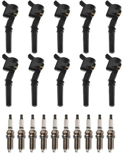 Ignition Coil and Spark Plug Kit - 20 Piece - Compatible with 1999-2004 Ford F-250 Super Duty 6.8L V10 in Saudi Arabia