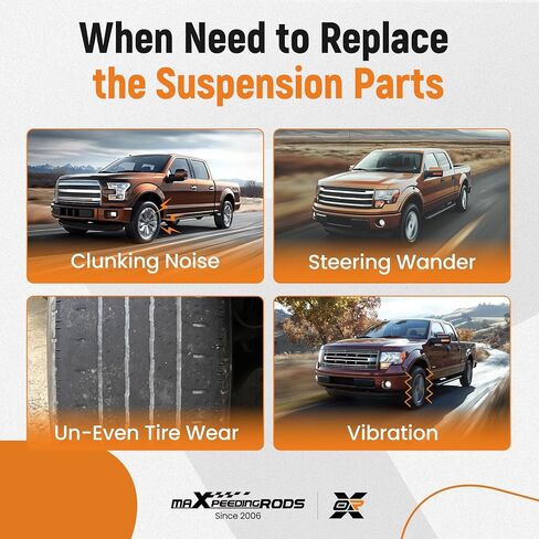 طقم ذراع التحكم العلوي الأمامي 10 قطع من maxpeedingrods لسيارة Ford F-150 2009-2014، طقم تعليق مع مفاصل كروية سفلية، وصلات شريط Sway، قضيب ربط خارجي وداخلي، K80306 K80308 in Saudi Arabia
