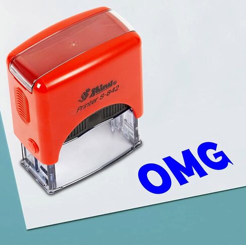 Printtoo Happy Holidays Self Inking Rubber Stamp, Pre-Inked Office Stamp, Home Office Business Stationery, 38 x 14 mm, Red in Saudi Arabia
