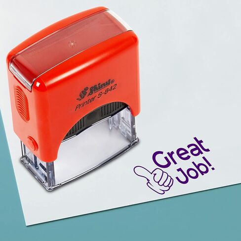 Printtoo Happy Holidays Self Inking Rubber Stamp, Pre-Inked Office Stamp, Home Office Business Stationery, 38 x 14 mm, Red in Saudi Arabia