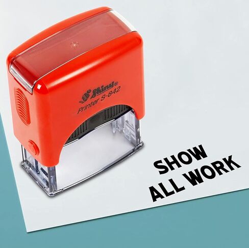 Printtoo Happy Holidays Self Inking Rubber Stamp, Pre-Inked Office Stamp, Home Office Business Stationery, 38 x 14 mm, Red in Saudi Arabia