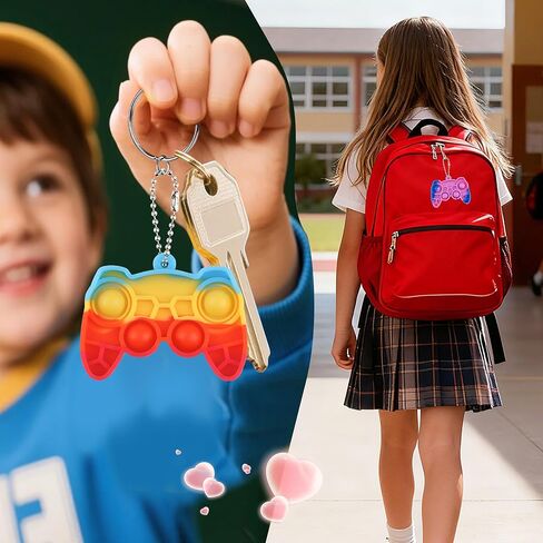 24 حزمة من بطاقات عيد الحب للأطفال مع سلسلة مفاتيح صغيرة من Pop Fidget هدايا عيد الحب للأطفال في الفصول الدراسية والمدرسة، وعيد الحب للأطفال من فئة عيد الحب وبطاقات تبادل هدايا الحفلات وهدايا تبادل الفصول الدراسية in Saudi Arabia