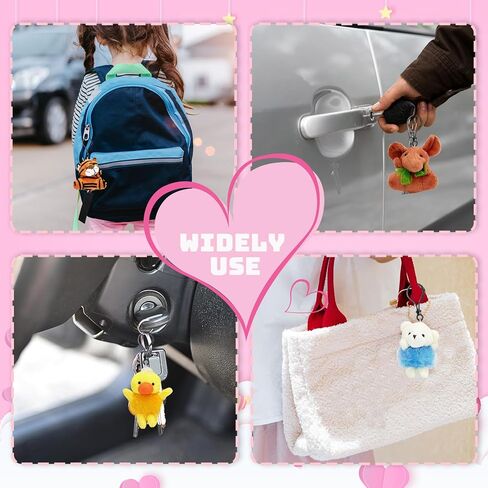 30 حزمة من ألعاب الحيوانات القطيفة لعيد الحب مع بطاقات هدايا للأطفال، مجموعة سلسلة مفاتيح حيوانات محشوة صغيرة لطيفة لهدايا عيد الحب، هدايا الحفلات in Kuwait