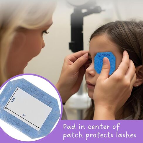 ATL Direct Blue Eye Occluder لامتحان العين، 100 قطعة العين، بقع العين للأطفال، غطاء العين لامتحانات العين، غطاء العين لامتحان العين، أدوات فحص العين، أدوات طبيب العيون اختبار العين، بقع العين لامتحانات العين in Kuwait