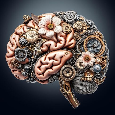Wooden Puzzles for Adults, Mechanical Brainstem Wooden Jigsaw Puzzles, Flat Puzzle with 3D Visual Effect, Brain Wood Puzzles Adult, Unique Shape Wall Art Canvas Puzzle (S-8.5 * 8.5in-95Pcs) in Saudi Arabia