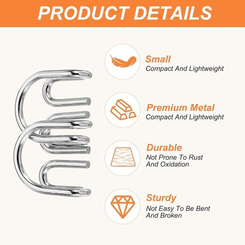 Metal Puzzle Ring Classical Metal Wire Puzzle Set Educational Mind Smart Game, Unlock Interlock Toy Perfect for Little & Adults (Orange, 8pcs) in Saudi Arabia