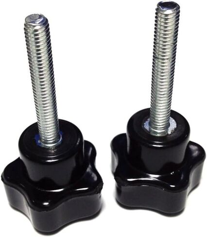 YXQ M5 Hand Star Knobs Threaded Stud Five Arm Clamping Tightening 25mm Dia Grip Black Plastic Caps 6 Pcs in Kuwait