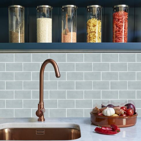 STICKGOO 10-Sheet Subway Tile Peel and Stick Backsplash, Self Adhesive Vinyl Wall Tiles, Stick on Backsplash for Kitchen and Bathroom(Thicker Design) in Kuwait