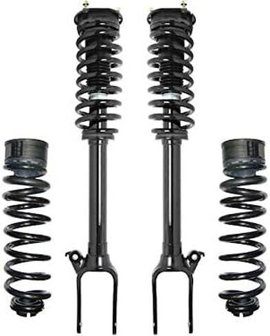 Front and Rear Air Spring to Coil Spring Conversion Kit - 4 Piece - Compatible with 2007-2012 Mercedes-Benz GL450 (Excludes ADS and ABS Bracket) in Saudi Arabia