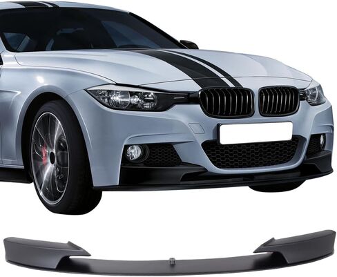 Front Bumper Lip Compatible With 2012-2018 BMW F30 3-SERIES, M Style PP Black Front Lip Spoiler Splitter by IKON MOTORSPORTS, 2013 2014 2015 in Saudi Arabia