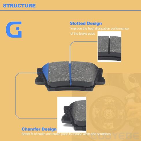 Front Brake Pads Kit, For Honda 2003-2017 Accord 2012-2021 Civic 2002-2016 CRV 2003-2008 Pilot Element Fit CRZ,For Acura 2013-2015 ILX, 914 D914 OEX914 45022SDCA10 16-914 BC914 in Saudi Arabia