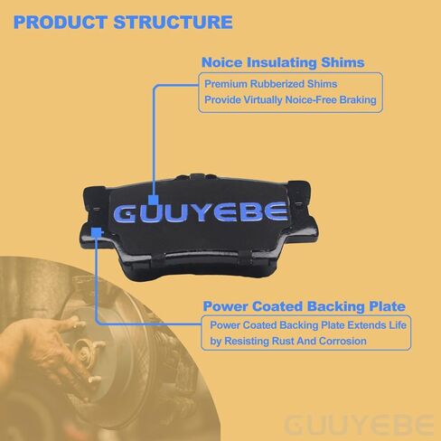 Front Brake Pads Kit, For Honda 2003-2017 Accord 2012-2021 Civic 2002-2016 CRV 2003-2008 Pilot Element Fit CRZ,For Acura 2013-2015 ILX, 914 D914 OEX914 45022SDCA10 16-914 BC914 in Saudi Arabia