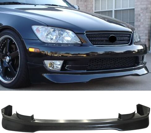 الشفة الأمامية الممتصة للصدمات متوافقة مع 2001-2005 Lexus IS300، AMS Style PU - طبقة حماية حماية سوداء غير مطلية من البولي يوريثان تحت جناح الذقن من IKON MOTORSPORTS، 2002 2003 2004 in Saudi Arabia