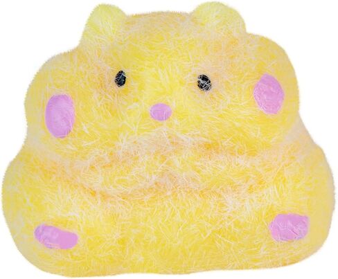 ORB Tabalicious Fluffs TABA Squishy Hamster (Yellow) - Fuzzy, Flocked, Cute Animal TABA Squishies Toys - Soft, Sticky Stress Ball Fluff Toys - Kawaii Sensory and Fidget Toys and Gifts Kids and Adults in Kuwait