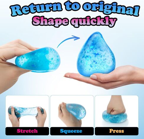فيدجيت تويز مكعب الإجهاد لجميع الأعمار: 3 عبوات مكعبة سكويشيز لتخفيف التوتر والقلق، كرات سكر شعير إسفنجية ثلجية، ألعاب تهدئة حسية ناعمة للأطفال والمراهقين والبالغين هدايا الحفلات، 3 قطع in Kuwait
