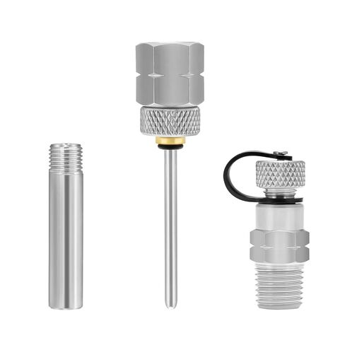 محول قياس نحاسي من Roastove 1/4 NPT أنثى، 2-1/2 OAL x 1-2/5" x 1/8" مسبار مع غمد من الفولاذ المقاوم للصدأ، مجموعة أدوات قياس الضغط in Kuwait