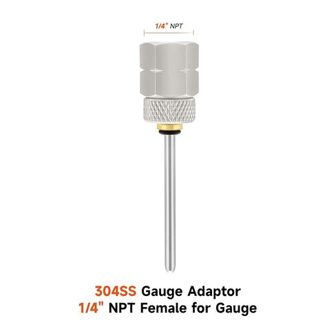 محول قياس نحاسي من Roastove 1/4 NPT أنثى، 2-1/2 OAL x 1-2/5" x 1/8" مسبار مع غمد من الفولاذ المقاوم للصدأ، مجموعة أدوات قياس الضغط in Kuwait