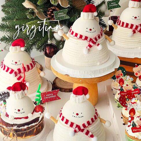 PENTA ANGEL Mini Knitting Christmas Hats 10Pcs Tiny Wool Yarn Doll Santa Hats for Wine Bottles Snowman Xmas Tree Decor in Saudi Arabia