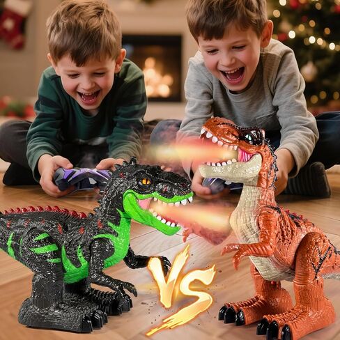 ألعاب ديناصور للتحكم عن بعد للأطفال 3-5 5-7 8-12، لعبة روبوت ديناصور المشي RC مع رذاذ رذاذ الماء، أضواء وأصوات، بطارية قابلة لإعادة الشحن، 3 4 5 6 7 8 سنوات هدية عيد ميلاد للأولاد والبنات in Kuwait