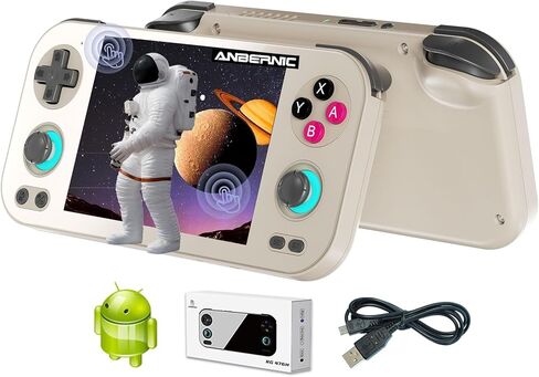 وحدة تحكم ألعاب RG476H Retro Android 13 System Unisoc T820 RG 476H لعبة محمولة 4.7 بوصة LTPS شاشة متعددة اللمس على الإنترنت عصا التحكم القتالية تدعم إخراج WiFi 5000mAh 8+ 128GB (RG476H-Black-new) in Kuwait