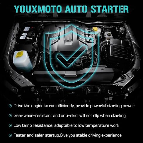 6763 New Starter for Jeep Wrangler 3.8 3.8L 2007-2011（2009-2011 Manual Transmission, for Dodge Nitro 4.0 4.0L 2007-2011, Replaces for 04801269AB 4801269AB 4801269AD 8000160 8000243 in Kuwait