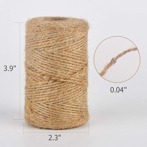 760 Feet 1mm 2ply Natural Jute Twine for Artworks and Crafts, Juke, Gift Wrapping, Garden (2 PcsX380 Feet) in Saudi Arabia