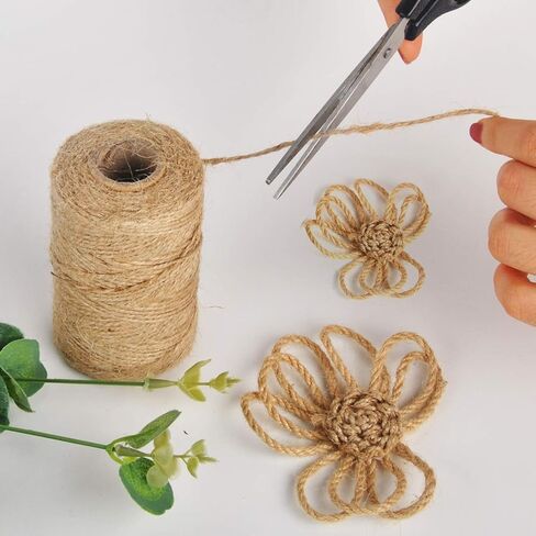 760 Feet 1mm 2ply Natural Jute Twine for Artworks and Crafts, Juke, Gift Wrapping, Garden (2 PcsX380 Feet) in Saudi Arabia