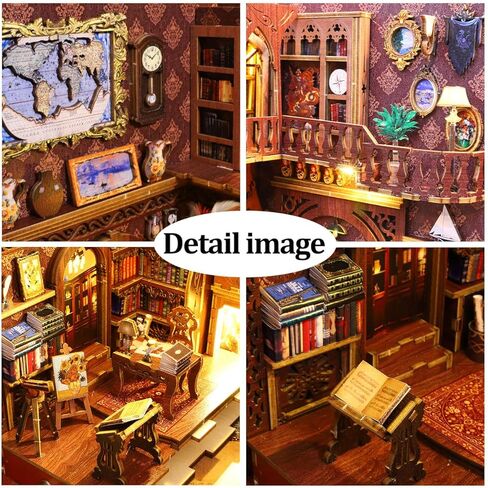 DIY Book Nook Kit Magic - Wizard and Cat Book Nook Kits for Adults, 3D Wooden Puzzle Miniature Fantasy Witch Potion Room Theme Bookshelf Decor, Creative DIY Craft for Teens in Saudi Arabia