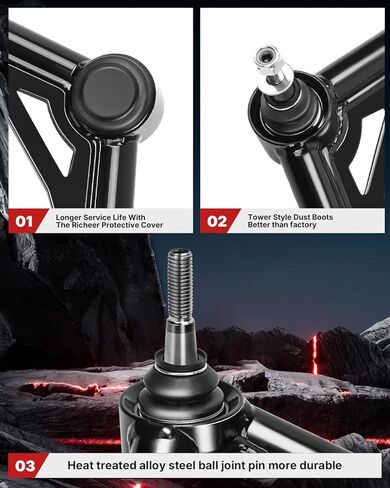 2-4" Front Upper Control Arms For 2000-2010 Silverado Sierra 2500HD 3500HD 2003-2009 H2 with Ball Joint, 2PCS Adaption 2-4" Lift Suspension Kit Adjustable Control Arm in Saudi Arabia