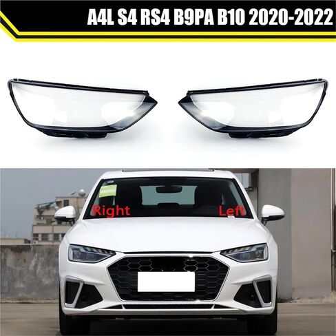 Car Front Protection Case Shell Transparent Headlight Housing Lens Cover Lampshade Compatible For Audi A4 A4L S4 RS4 B9PAB10 2020 2021 2022(Right) in Saudi Arabia