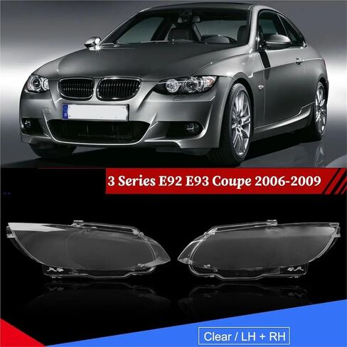 Compatible For BMW 3 Series E92 E93 Headlamp Cover 320d 330d M3 Coupe 2006 2007 2008 2009 Headlight Lens Lampshade Lamp Shell Accessories in Saudi Arabia
