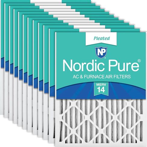 Nordic Pure 14x24x2 (13 1/2 x 23 1/2 x 1 3/4) Furnace Air Filters MERV 12 Pleated Plus Carbon 3 Pack in Kuwait
