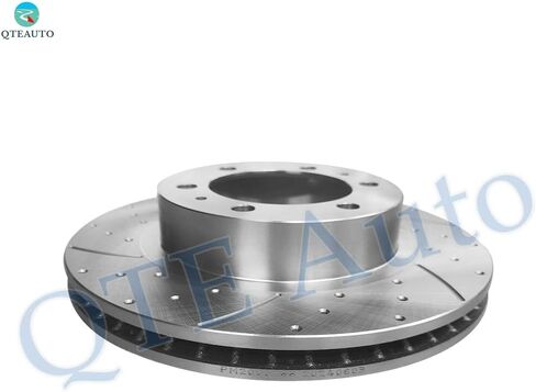 PM Auto Set of 6 Front 319mm Drilled Slotted Brake Disc Rotors-Ceramic Brake Pad Kit Replacement For 2003-2009 Toyota 4Runner in Saudi Arabia