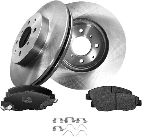 PM Auto Set of 6 Front 262mm Brake Disc Rotors-Ceramic Brake Pad Kit Replacement For 1999-2005 Honda Civic in Saudi Arabia
