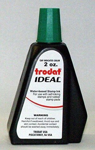 Trodat Ideal Self-inking Stamp Refill Ink, 2 Oz. Bottle (Black) Model: Office Supply Product Store in Saudi Arabia