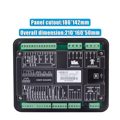 DC70D DC72D AMF وحدة التحكم في مولد الديزل بدء التشغيل التلقائي مراقبة معلمات المولد لوحة عرض LCD DC70DR MKII(DC70D) in Saudi Arabia