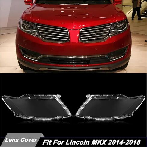 Compatible For Lincoln MKX 2014 2015 2016 2017 2018 Front Headlight Cover Headlamp Lens Covers Clear Pair Automotive Signal Light Shade in Saudi Arabia