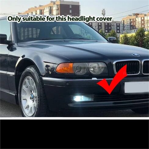 Car Transparent Housing Front Headlights Lens Shell Cover Glass Lampcover Lampshade Compatible For BMW 7 Series E38 L7 Facelift 1998-2002 in Saudi Arabia