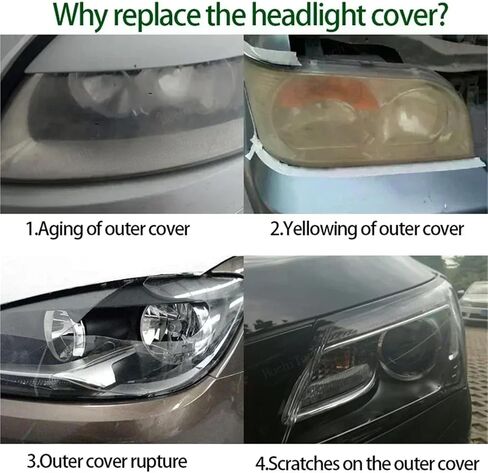 Car Transparent Housing Front Headlights Lens Shell Cover Glass Lampcover Lampshade Compatible For BMW 7 Series E38 L7 Facelift 1998-2002 in Saudi Arabia