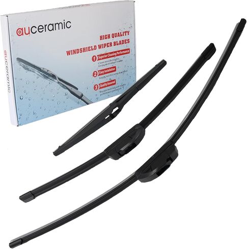 AUCERAMIC Windshield Wiper Blades Fit for Toyota Sienna 2021 2022 2023 2024, All Weather Front Rear Wipers Blades Set - 26"/20"/12" (Pack of 3) in Saudi Arabia