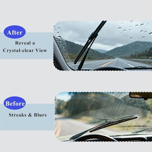 AUCERAMIC Windshield Wiper Blades Fit for Toyota Sienna 2021 2022 2023 2024, All Weather Front Rear Wipers Blades Set - 26"/20"/12" (Pack of 3) in Saudi Arabia