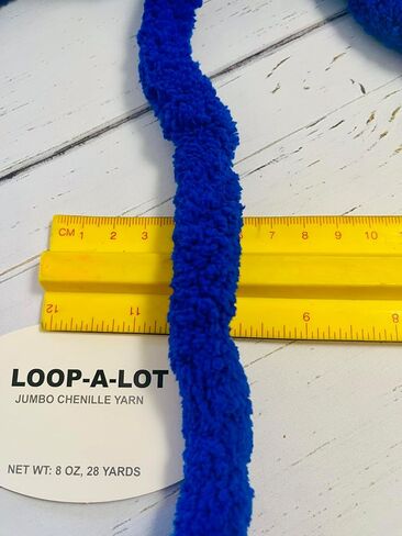Chunky Chenille Royal Blue Yarn for Crocheting and Handknitting Big Bulky Fluffy Soft Chunky Beginners Blanket Jumbo Wide Thick Yarn DIY Crafts Décor Costumes Each Skein 28 Yards in Saudi Arabia