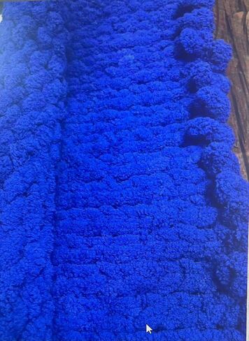 Chunky Chenille Royal Blue Yarn for Crocheting and Handknitting Big Bulky Fluffy Soft Chunky Beginners Blanket Jumbo Wide Thick Yarn DIY Crafts Décor Costumes Each Skein 28 Yards in Saudi Arabia