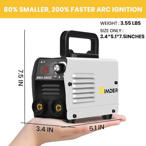 SSIMDER Stick Welder with Pulse ARC 140A ARC/PULSE Stick/LIFT TIG 3 in 1 Welding Machine 110V/220V Pulse Frequency Adjustable Hot Start ARC Force VRD MMA Portable Welder Machine with LCD IGBT Inverter in Kuwait