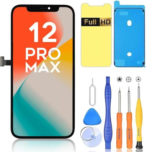 Screen Replacement for iPhone Xs Max, 6.5-inch FHD Display and Touch Digitizer Full Assembly (Face ID, 3D Touch, True Tone) in Saudi Arabia