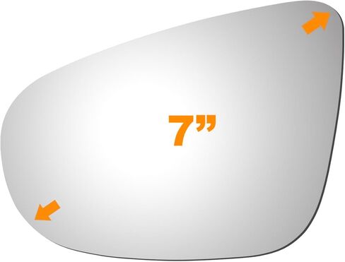 WLLW Mirror Glass fit for Volkswagen 2010 2011 2012 2013 2014 Golf GTI 2012-2013 Golf R Passenger Side Only Right Convex Replacement Glass with Adhesive in Saudi Arabia
