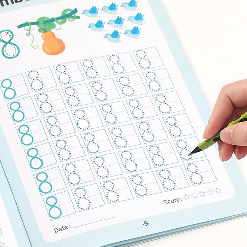 Preschool Math Workbook, Beginner Preschool Learning Book with Number Tracing and Ddition and Subtraction Math Workbook for Kindergarten Prep in Saudi Arabia